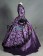 Marie Antoinette Herrlich U Neck Floral Printed Ruffles Lace Brocaded Falbala Ball Gown Dress