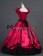 Vintage Gothic Lolita Victorian Puff Short Sleeves Ruffles Bow-tie Ball Gown Dress