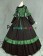 Edwardian Victorian Retro Round Neck Ruffles Lace Victorian Gothic Punk Reenactment Dress