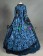 Marie Antoinette Herrlich U Neck Floral Printed Ruffles Lace Brocaded Falbala Ball Gown Dress