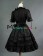 Gothic Lolita Punk Ruffles U Neck Pagoda Sleeves Frill Lace Floral Strappy Dress