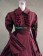 Gothic Lolita Vintage Lapel Button Ruffles Tiered Falbala Lace Ball Gown Dress