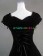 Elegant Gothic Lolita Sleeveless Slash Neck Frilled Velvet Lace Floor Length Dress