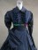 Gothic Lolita Vintage Lapel Button Ruffles Tiered Falbala Lace Ball Gown Dress