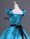 Vintage Gothic Lolita Victorian Puff Short Sleeves Ruffles Bow-tie Ball Gown Dress