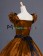 Vintage Gothic Lolita Victorian Puff Short Sleeves Ruffles Bow-tie Ball Gown Dress