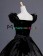 Vintage Gothic Lolita Victorian Puff Short Sleeves Ruffles Bow-tie Ball Gown Dress