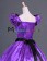 Vintage Gothic Lolita Victorian Puff Short Sleeves Ruffles Bow-tie Ball Gown Dress