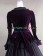 Gorgeous Herrlich Edwardian U Neck Velvet Long Sleeves Frill Lace Ball Gown Dress 