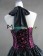 Victorian Punk Lolita Vintage Halter Sleeveless Floral Print Ruffles Falbala Dress