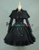 Sailor Lolita Gothic Steampunk Turtle Neck Long Sleeves Button Frill Lace Cape Coat Dress