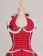 1950s Romantic Chic Halterneck Tartan Patterned Lace Dolly Collar Dress