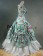 Country Southern Belle Lolita Flower Printed Armelloses Kleid Frill Lace Ball Gown Dress