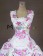 Country Southern Belle Lolita Flower Printed Armelloses Kleid Frill Lace Ball Gown Dress