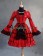 Gothic Lolita Punk Ruffles U Neck Pagoda Sleeves Frill Lace Floral Strappy Dress