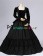 Gorgeous Herrlich Edwardian U Neck Velvet Long Sleeves Frill Lace Ball Gown Dress 