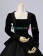 Gorgeous Herrlich Edwardian U Neck Velvet Long Sleeves Frill Lace Ball Gown Dress 