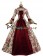 Edwardian Vintage Lolita Flower Printed Pagoda Sleeves Frilled Ball Gown Dress