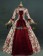 Edwardian Vintage Lolita Flower Printed Pagoda Sleeves Frilled Ball Gown Dress