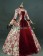 Edwardian Vintage Lolita Flower Printed Pagoda Sleeves Frilled Ball Gown Dress