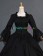 Edwardian Vintage Lolita Turtle Neck Puff Sleeves Ruffles Lace Floor Length Dress