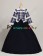 Civil War Lolita Retro Turtle Neck Lace Frill Plaid Patchwork Floor Length Tartan Dress 