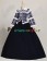 Civil War Lolita Retro Turtle Neck Lace Frill Plaid Patchwork Floor Length Tartan Dress 