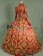 Gorgeous Herrlich Elegant Turtle Neck Floral Printed Long Sleeves Frill Floor Length Brocaded Dress
