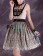 Edwardian Punk Lolita Spaghetti Strap Ruffles Lace Frill Embroidered Sleeves Dress