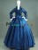 Elegant Gothic Lolita Vintage Frilled Lace Floral Button Ball Gown Dress