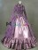 Victorian Vintage Lolita Flower Floral Lace Ruffles Lace Stripe Ball Gown Dress