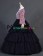 Civil War Lolita Vintage Stripes Ruffles Lace Puff Sleeves Layered Falbala Fancy Floor Length Dress