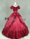 Civil War Lolita Sweet Spaghetti Strap Halter Puff Short Sleeves Ruffles Lace Ball Gown Dress