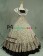 Sweet Lolita Victorian U Neck Flower Printed Floral Ruffles Frill Tiered Dress