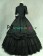 Classic Klassiker Gothic Punk Lolita Turtle Neck Frill Ruffles Lace Frill Short Sleeves Layered Ball Gown Dress