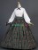 Elegant Gothic Classic Lolita Scottish Skirt Tarten Shirt Day Floor Length Dress