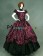 Classical Gothic Vintage Short Puff Sleeves Floral Printed Lace Ruffles Frill Dress