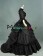 Elegant Gothic Lolita Sweet V Neck Ruffles Lace Layered Frill Ball Gown Floor Length Dress