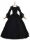 Edwardian Vintage Lolita Turtle Neck Puff Sleeves Ruffles Lace Floor Length Dress