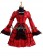 Gothic Lolita Punk Ruffles U Neck Pagoda Sleeves Frill Lace Floral Strappy Dress