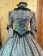 Southern Belle Romantic Romantik Floral Printed U Neck Ruffles Lace Ball Gown Fancy Dress