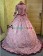 Southern Belle Romantic Romantik Floral Printed U Neck Ruffles Lace Ball Gown Fancy Dress