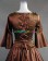 Southern Belle Vintage Slash Neck Pagoda Sleeves Strappy Ruffles Floor Length Dress