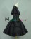 Sailor Lolita Gothic Steampunk Turtle Neck Long Sleeves Button Frill Lace Cape Coat Dress