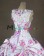 Country Southern Belle Lolita Flower Printed Armelloses Kleid Frill Lace Ball Gown Dress