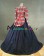 Southern Belle Gothic Lolita U Neck Long Sleeves Plaid Patchwork Floor Length Dress