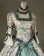 Southern Belle Romantic Romantik Floral Printed U Neck Ruffles Lace Ball Gown Fancy Dress