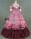 Sweet Dolly Lolita Slash Neck Lace Ruffles Floral Printed Ball Gown Dress