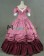 Sweet Dolly Lolita Slash Neck Lace Ruffles Floral Printed Ball Gown Dress