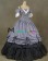 Sweet Dolly Lolita Slash Neck Lace Ruffles Floral Printed Ball Gown Dress